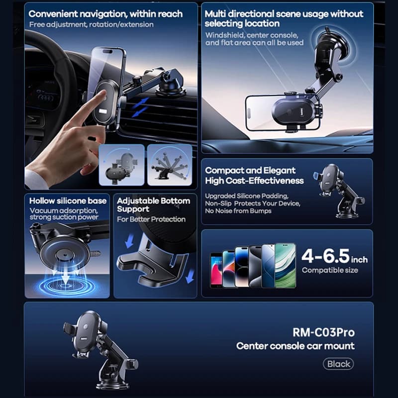 پایه نگهدارنده گوشی موبایل ریمکس مدل RM-C03 Pro