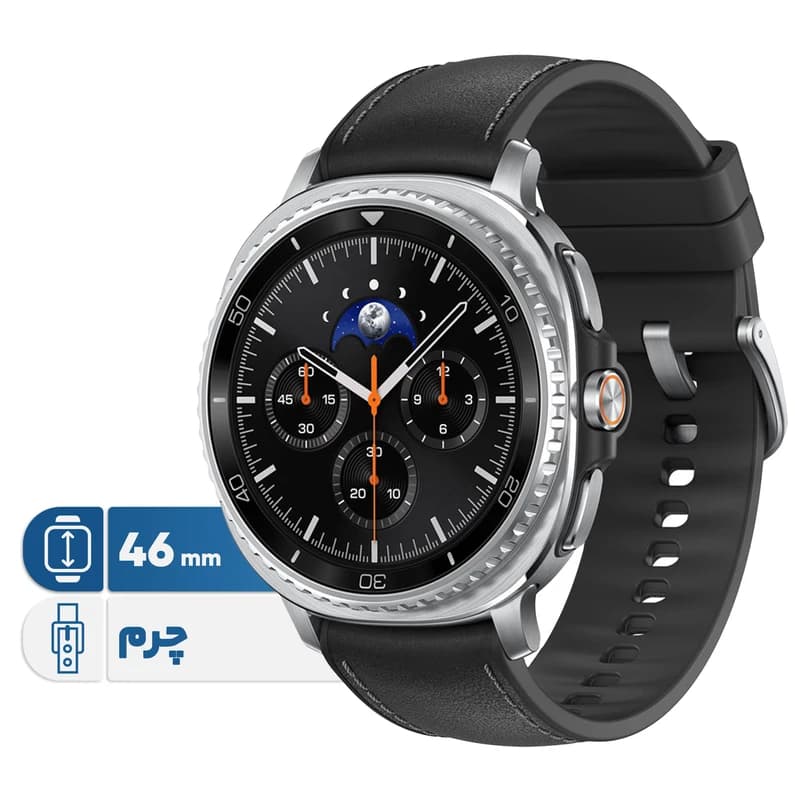 ساعت هوشمند 46 میلیمتری سامسونگ مدل Galaxy Watch 8 Classic با بند چرمی